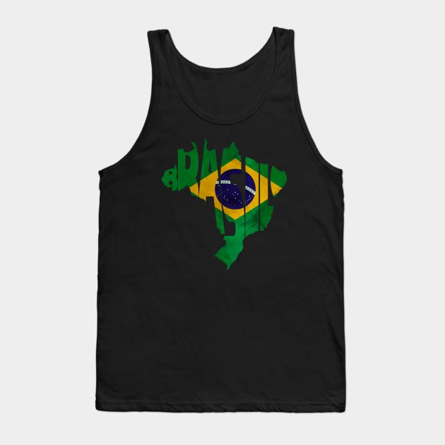 Brazil Typo Map Tank Top by inspirowl